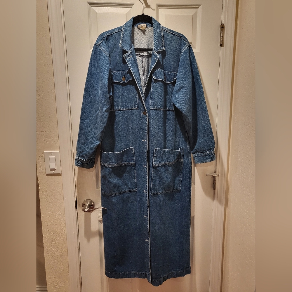 Vintage jean trench coat size S
